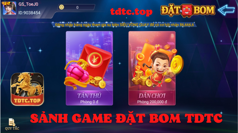 sảnh game đặt bom tdtc