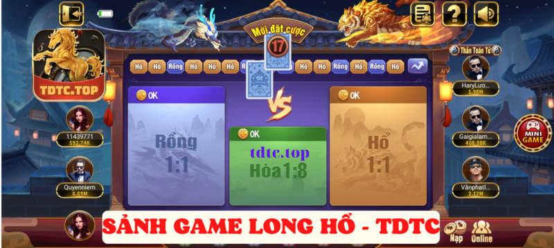 cách chơi game long hổ tdtc