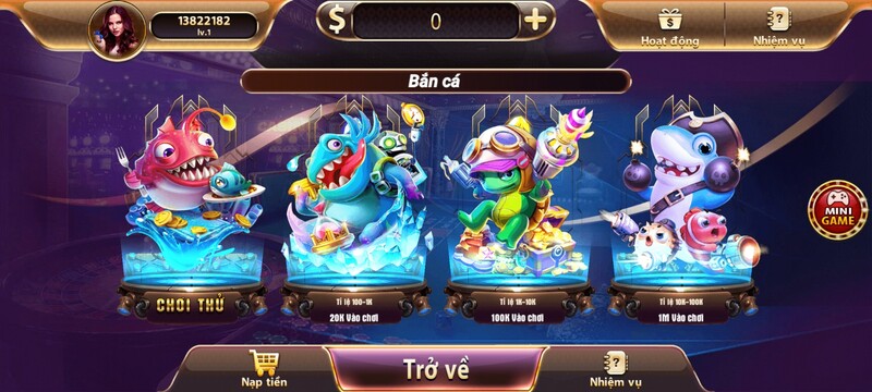 sảnh game bắn cá tdtc