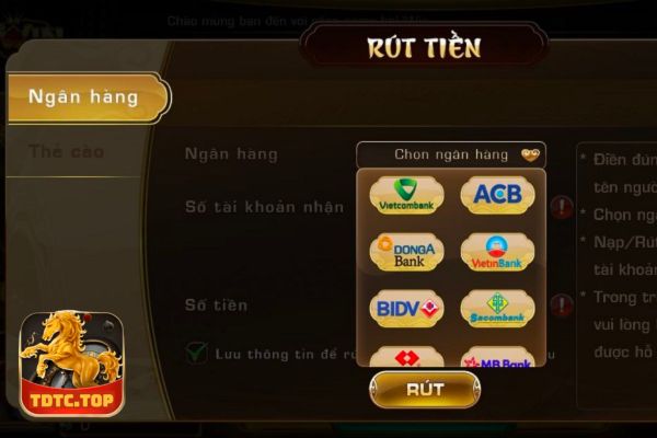 rút tiền từ game nổ hũ TDTC